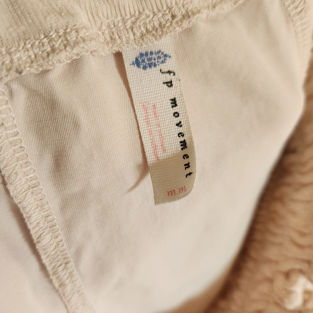 Free People Movement Mia Lounge Pant Lyocell Cream Wide-Leg Pant Medium - Picture 12 of 14
